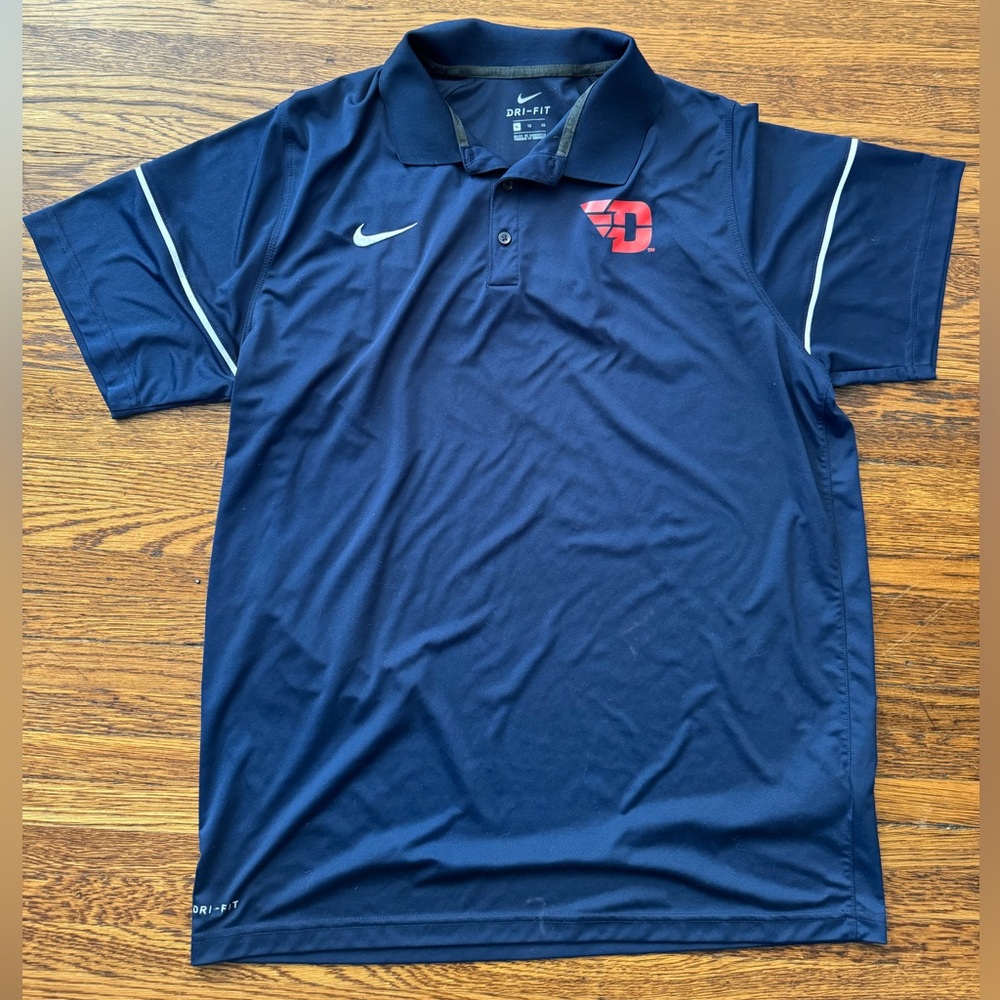 DAYTON FLYERS Nike Men's Navy Blue Polo Shirt